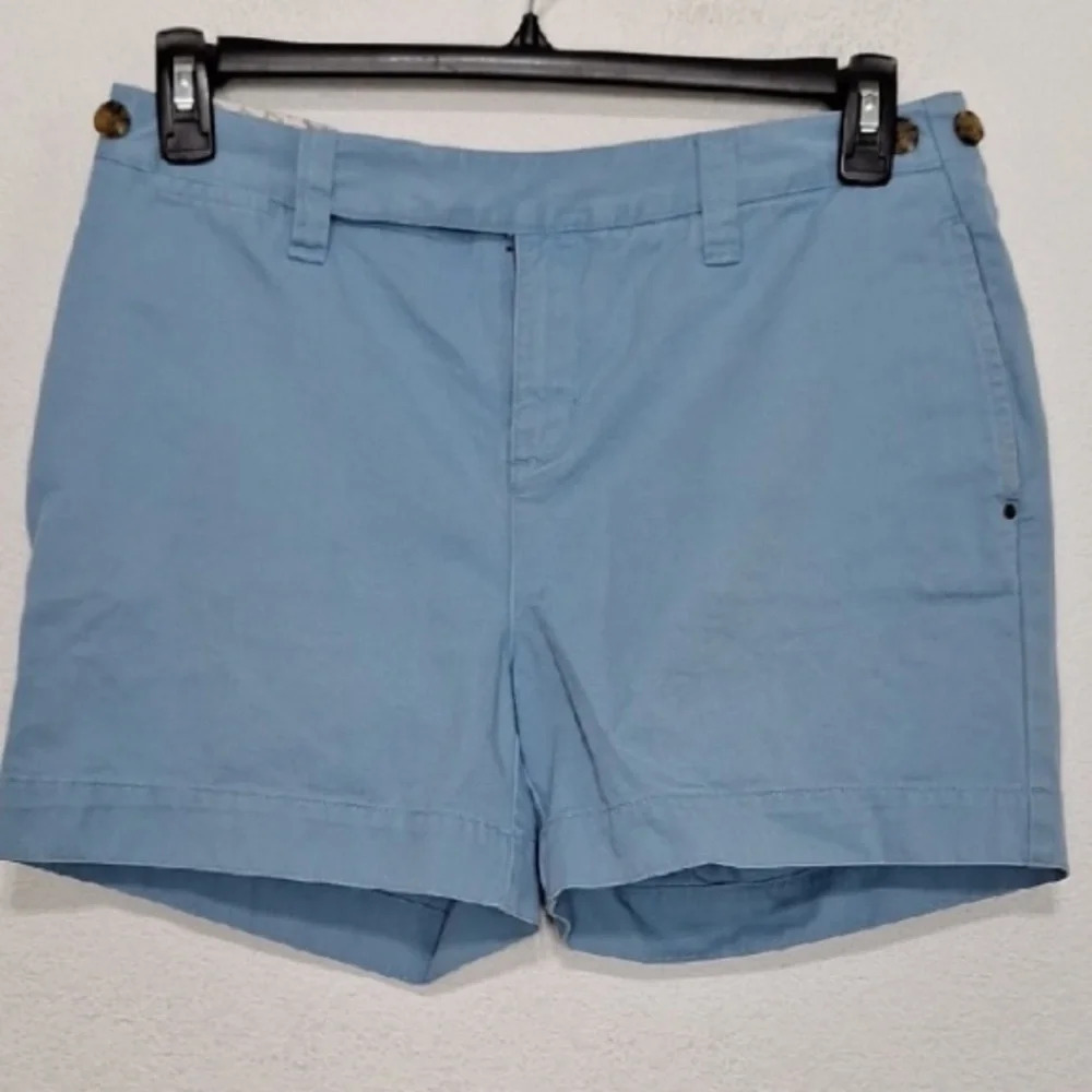 Tommy Hilfiger Women's Blue Back Buckle Pockets Coastal Preppy Shorts Size 8